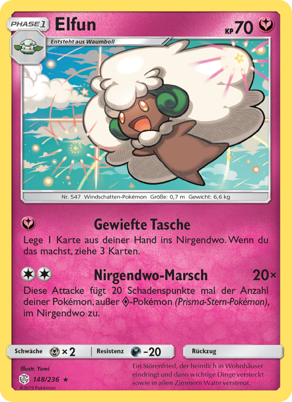 Elfun 148 — Cosmic Eclipse (German Pokémon TCG card)