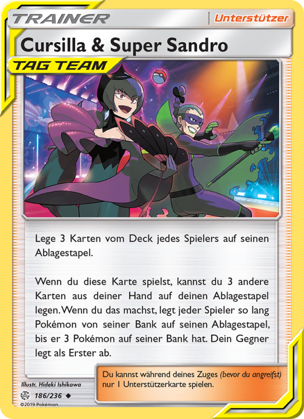 Cursilla & Super Sandro 186 — Welten im Wandel (German Pokémon TCG card)