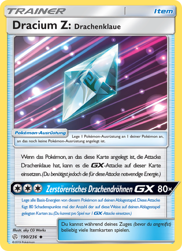 Dracium Z: Drachenklaue 190 — Welten im Wandel (German Pokémon TCG card)
