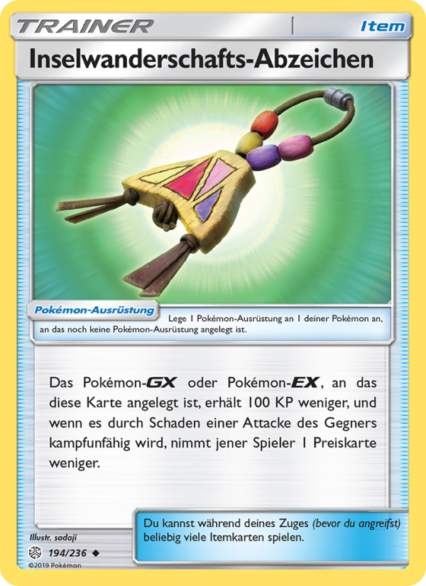 Inselwanderschafts-Abzeichen 194 — Welten im Wandel (German Pokémon TCG card)