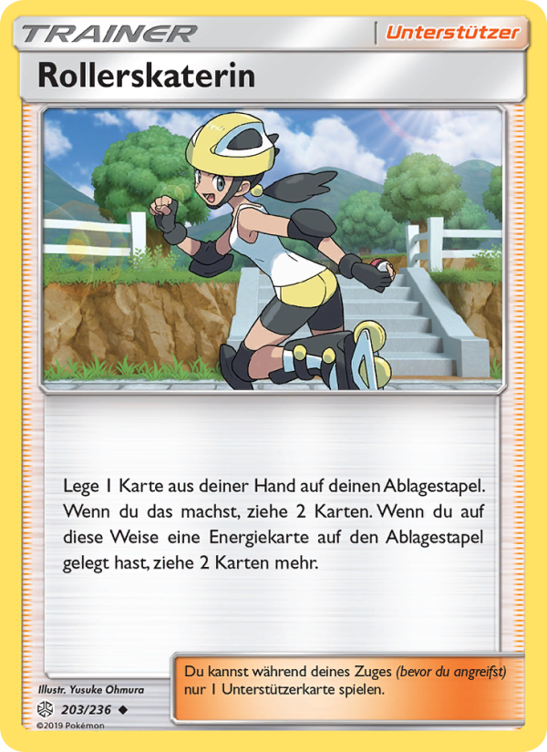 Rollerskaterin 203 — Welten im Wandel (German Pokémon TCG card)