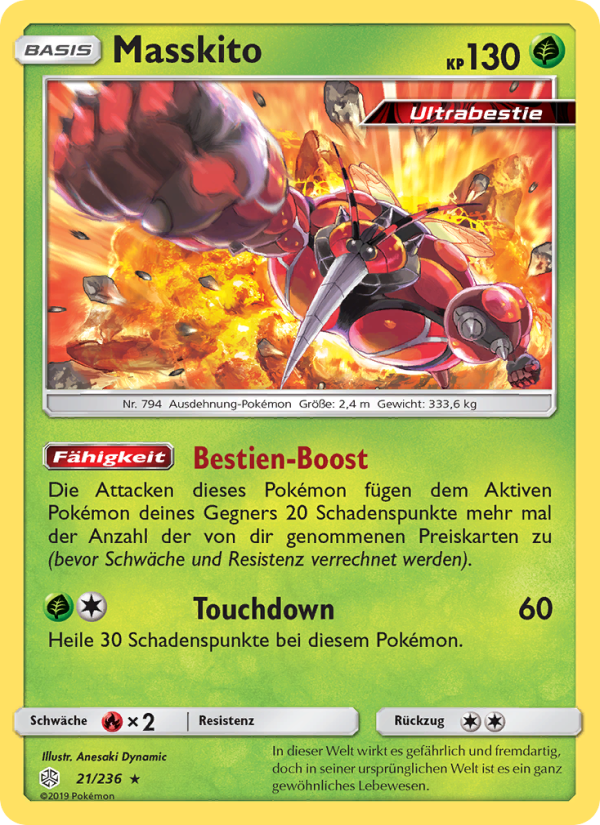 Masskito 21 — Cosmic Eclipse (German Pokémon TCG card)