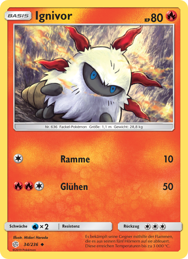 Ignivor 34 — Cosmic Eclipse (German Pokémon TCG card)