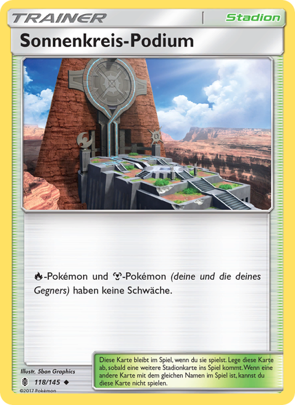 Sonnenkreis-Podium 118 — Stunde der Wächter (German Pokémon TCG card)