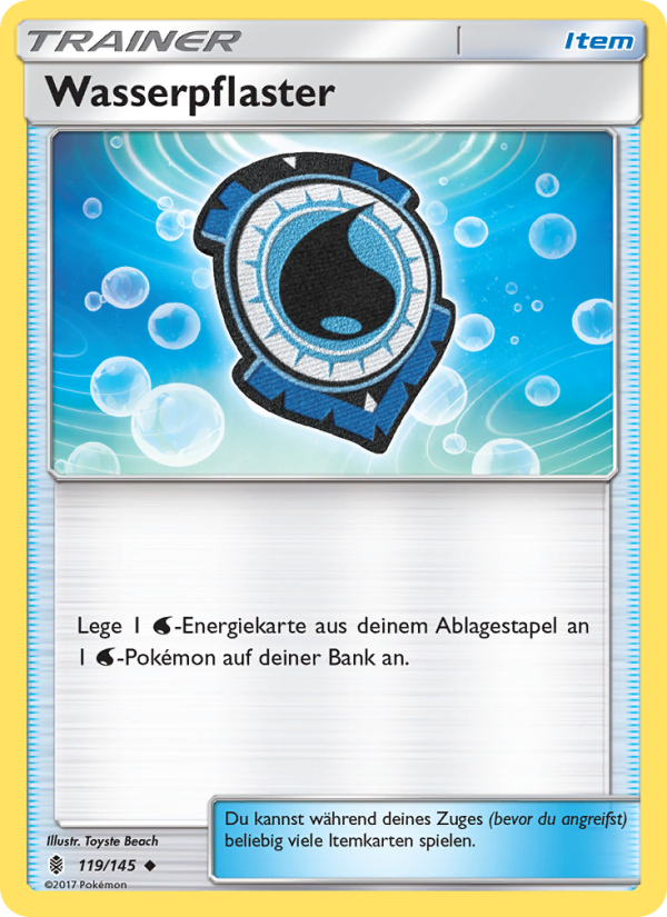Wasserpflaster 119 — Stunde der Wächter (German Pokémon TCG card)
