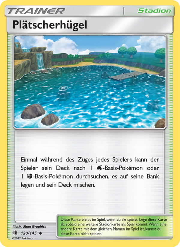 Plätscherhügel 120 — Stunde der Wächter (German Pokémon TCG card)