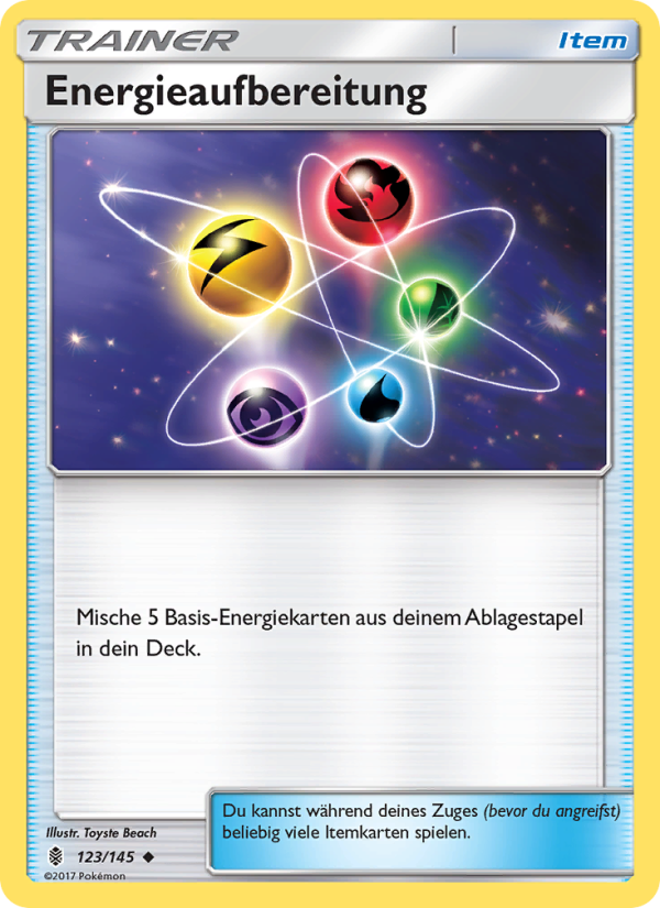 Energieaufbereitung 123 — Stunde der Wächter (German Pokémon TCG card)