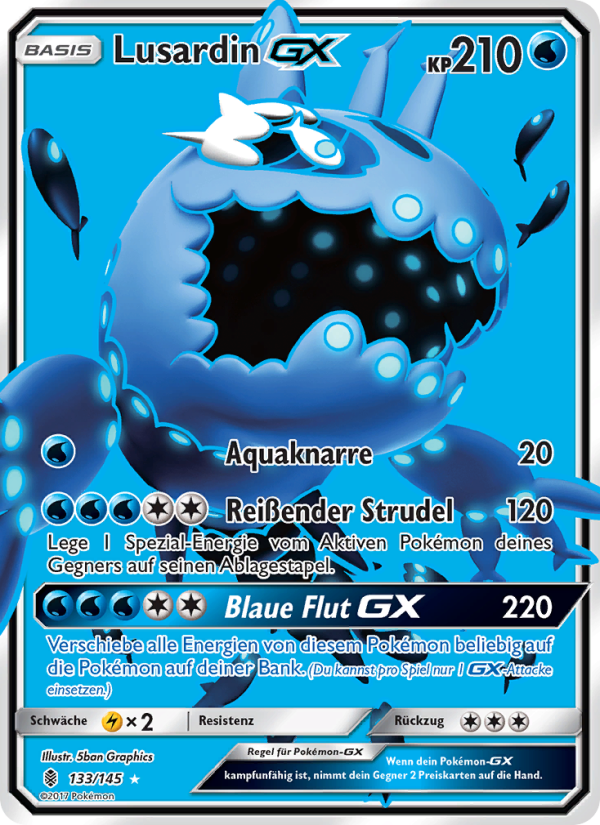 Lusardin GX 133 — Stunde der Wächter (German Pokémon TCG card)