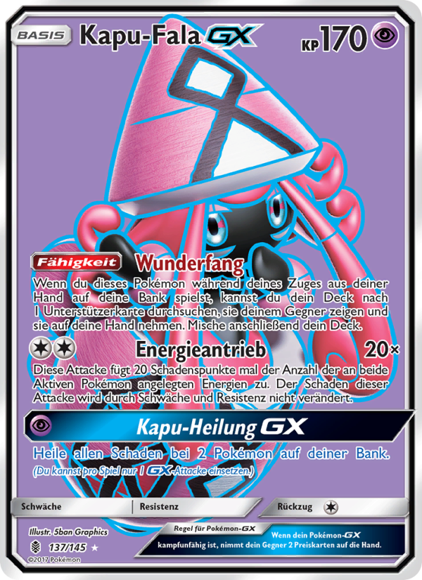 Kapu-Fala GX 137 — Stunde der Wächter (German Pokémon TCG card)