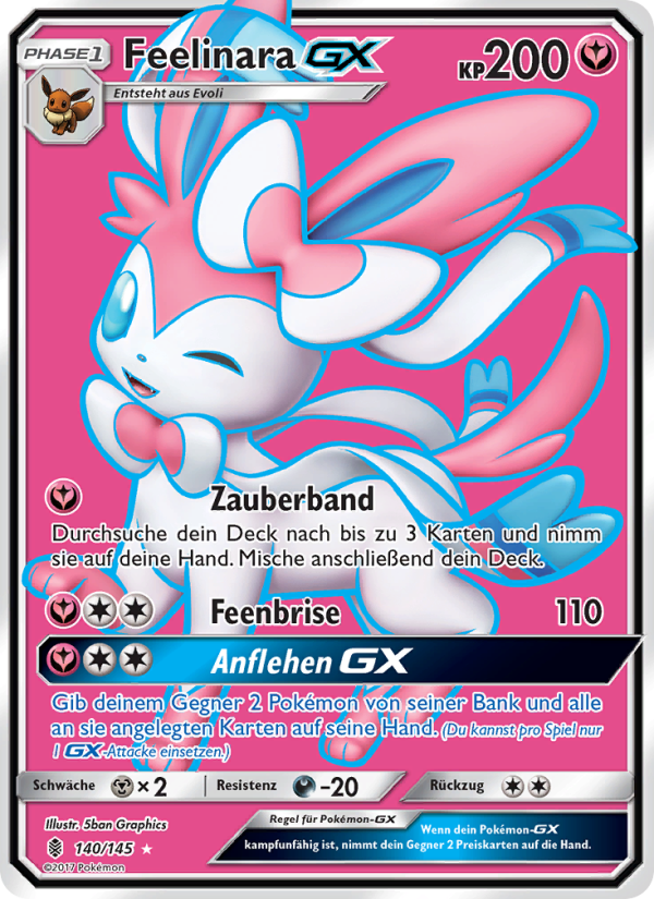 Feelinara GX 140 — Stunde der Wächter (German Pokémon TCG card)
