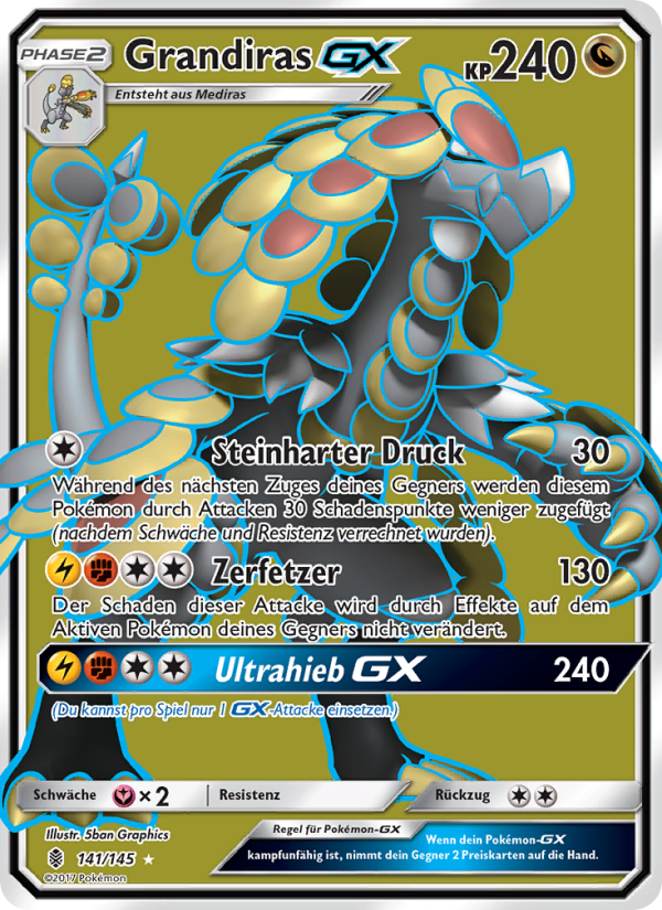 Grandiras GX 141 — Stunde der Wächter (German Pokémon TCG card)