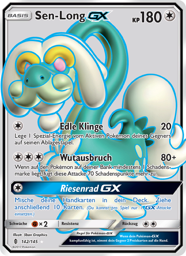 Sen-Long GX 142 — Stunde der Wächter (German Pokémon TCG card)