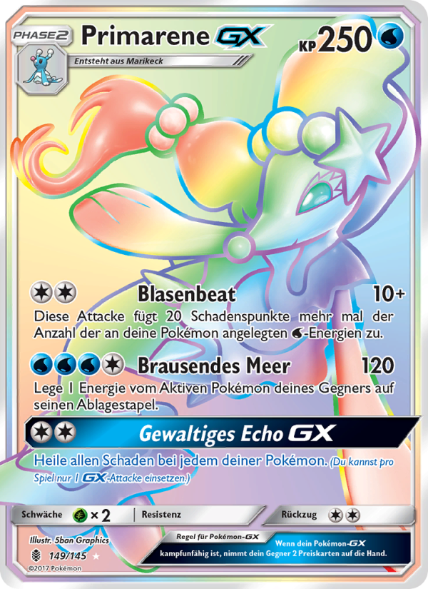 Primarene GX 149 — Stunde der Wächter (German Pokémon TCG card)