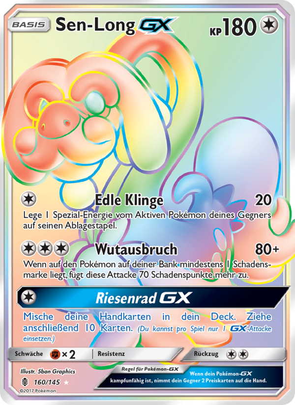 Sen-Long GX 160 — Stunde der Wächter (German Pokémon TCG card)