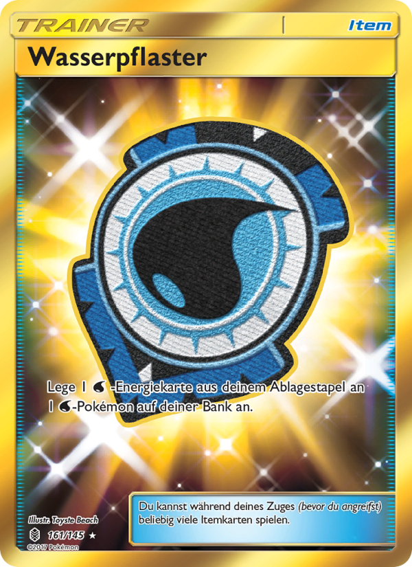 Wasserpflaster 161 — Stunde der Wächter (German Pokémon TCG card)