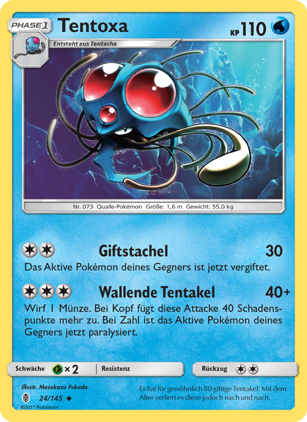 Tentoxa 24 — Guardians Rising (German Pokémon TCG card)