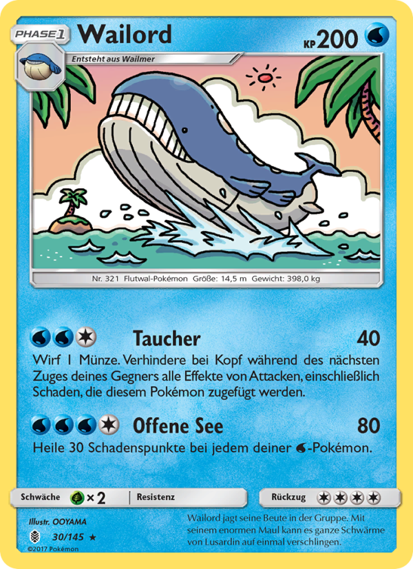 Wailord 30 — Stunde der Wächter (German Pokémon TCG card)
