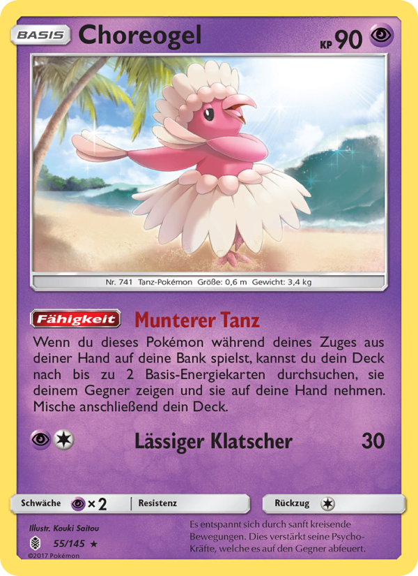 Choreogel 55 — Stunde der Wächter (German Pokémon TCG card)