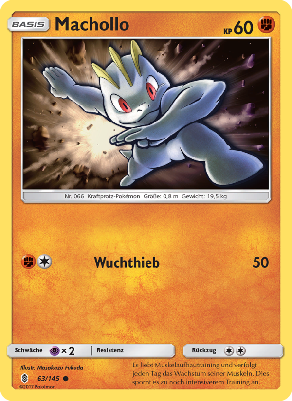 Machollo 63 — Stunde der Wächter (German Pokémon TCG card)
