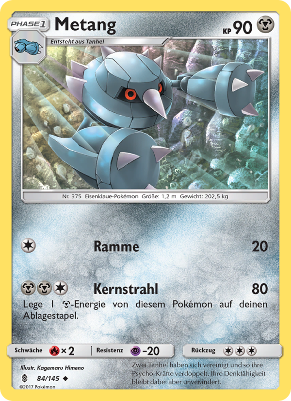 Metang 84 — Stunde der Wächter (German Pokémon TCG card)