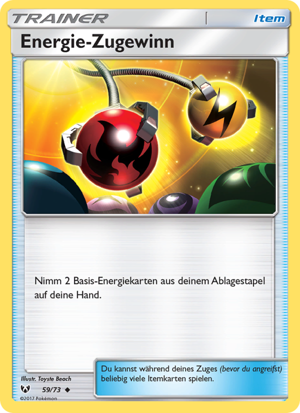 Energie-Zugewinn 59 — Schimmernde Legenden (German Pokémon TCG card)