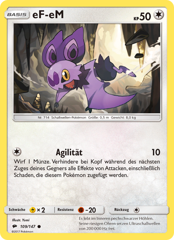 eF-eM 109 — Burning Shadows (German Pokémon TCG card)