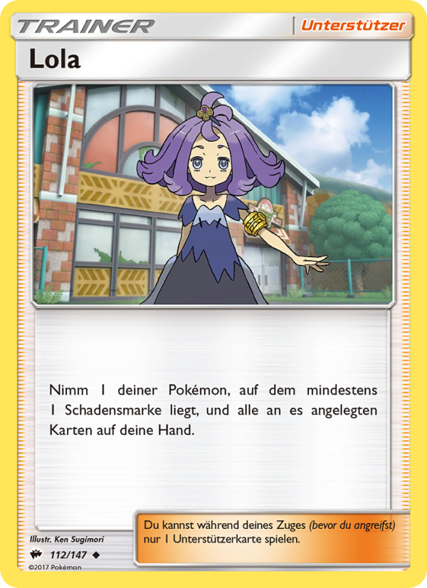 Lola 112 — Nacht in Flammen (German Pokémon TCG card)