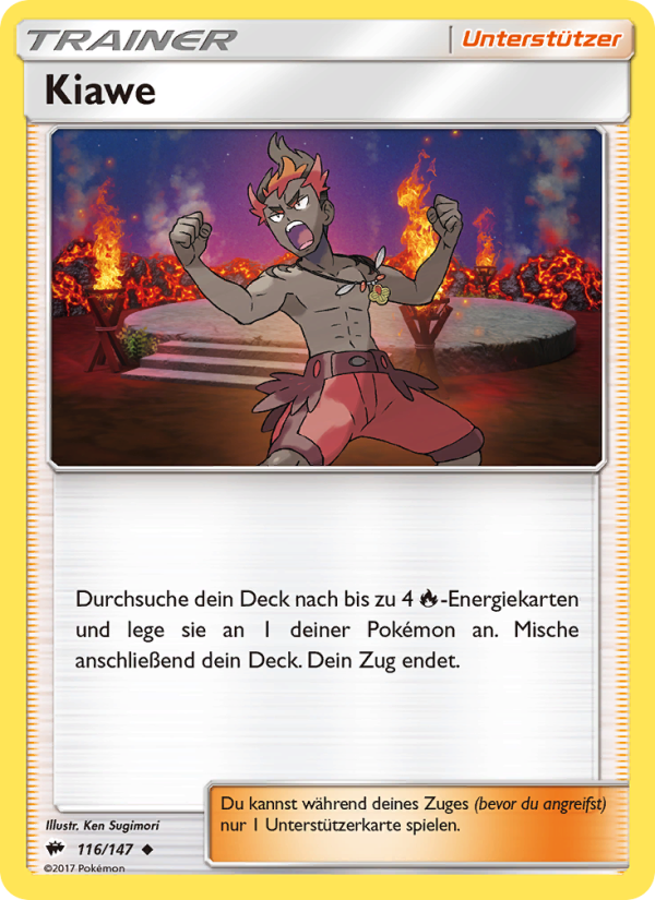 Kiawe 116 — Nacht in Flammen (German Pokémon TCG card)