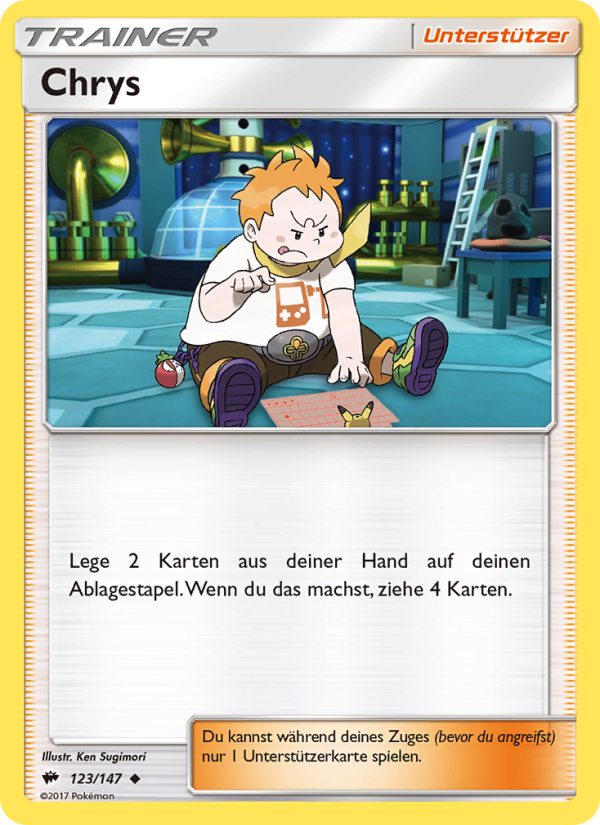 Chrys 123 — Nacht in Flammen (German Pokémon TCG card)