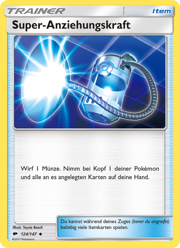 Super-Anziehungskraft 124 — Nacht in Flammen (German Pokémon TCG card)