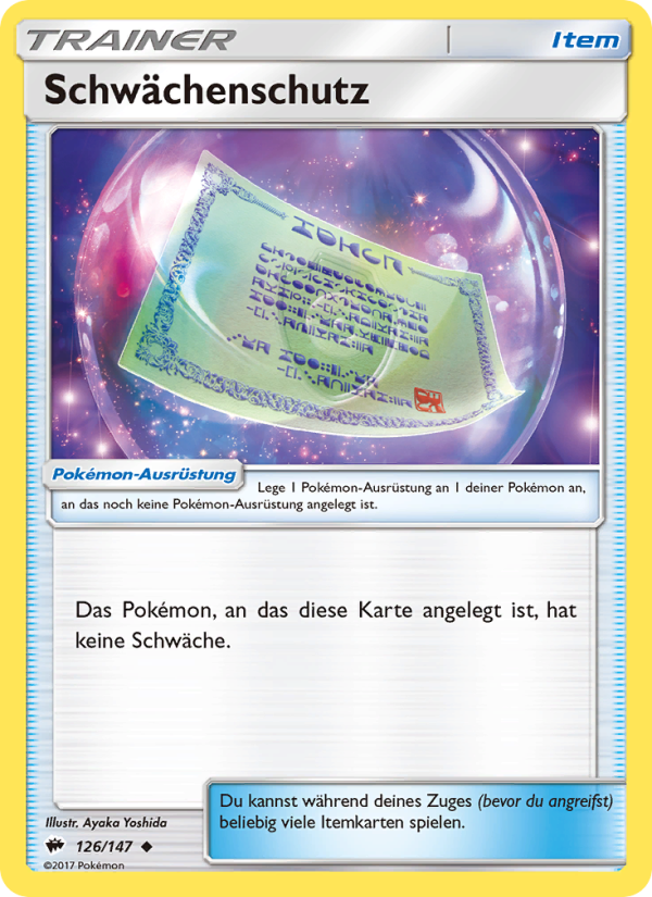 Schwächenschutz 126 — Nacht in Flammen (German Pokémon TCG card)