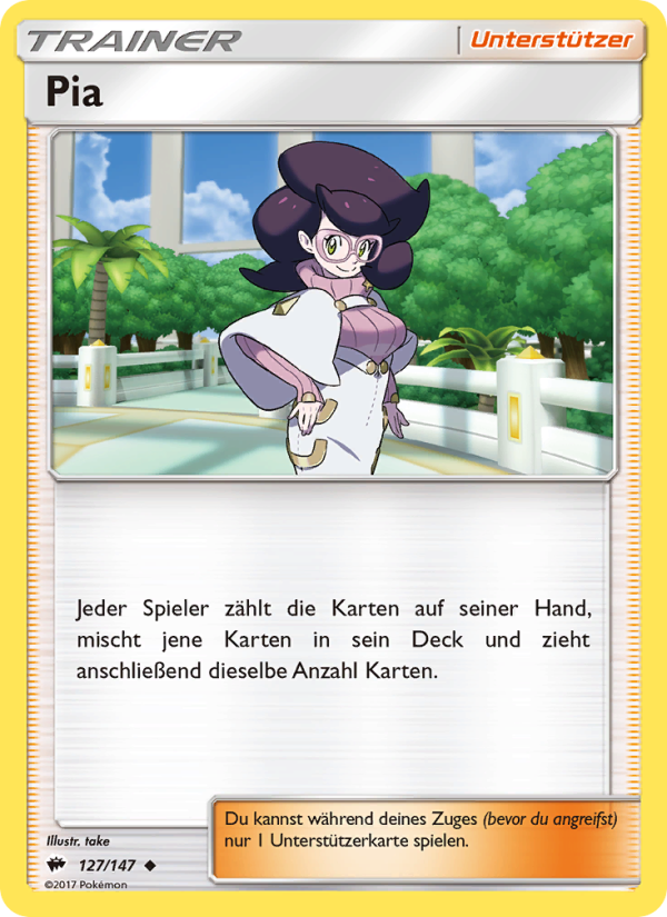 Pia 127 — Nacht in Flammen (German Pokémon TCG card)