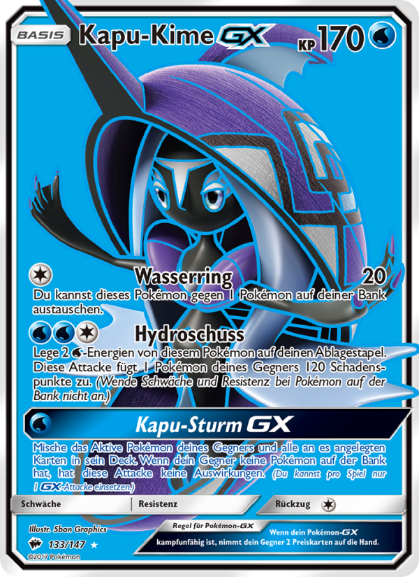 Kapu-Kime GX 133 — Nacht in Flammen (German Pokémon TCG card)