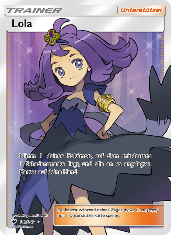 Lola 142 — Nacht in Flammen (German Pokémon TCG card)