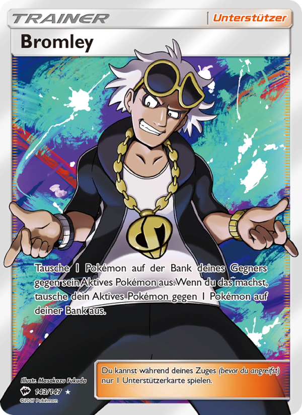 Bromley 143 — Nacht in Flammen (German Pokémon TCG card)