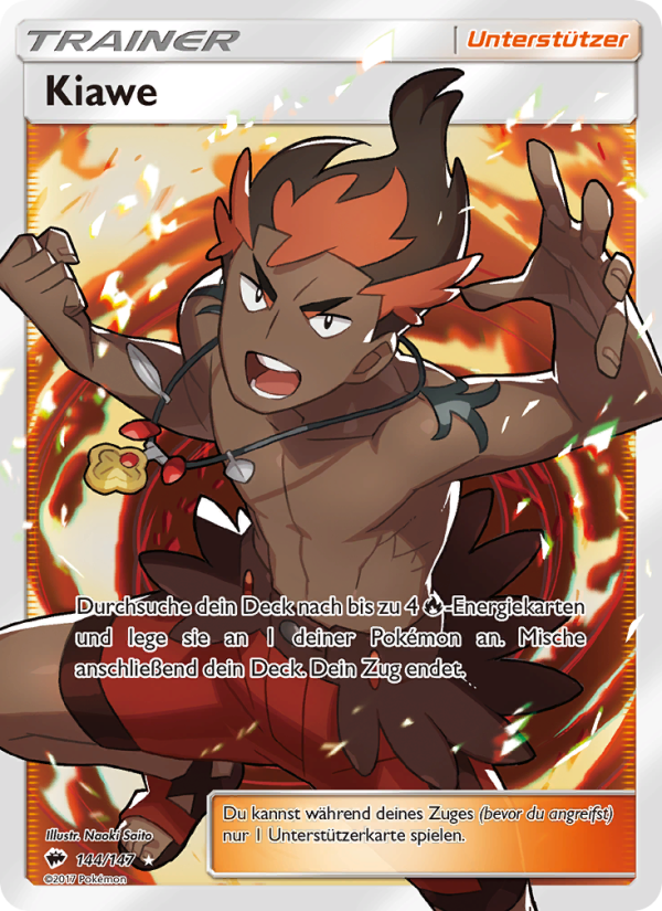 Kiawe 144 — Nacht in Flammen (German Pokémon TCG card)