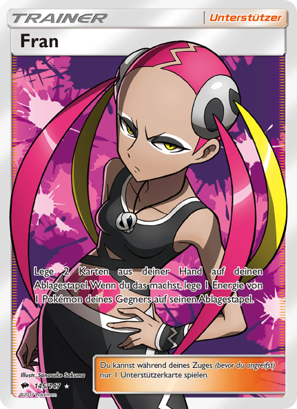 Fran 145 — Nacht in Flammen (German Pokémon TCG card)