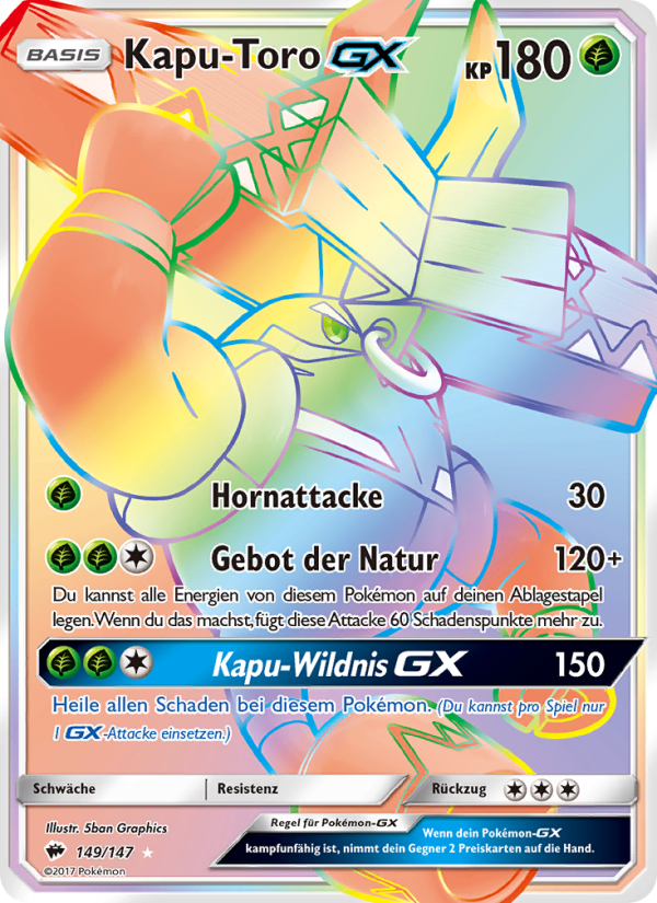 Kapu-Toro GX 149 — Burning Shadows (German Pokémon TCG card)