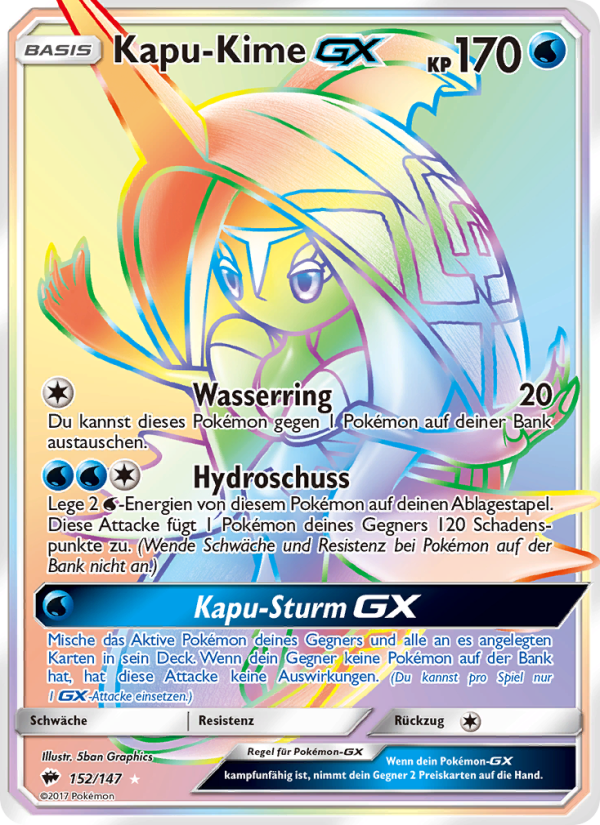 Kapu-Kime GX 152 — Nacht in Flammen (German Pokémon TCG card)