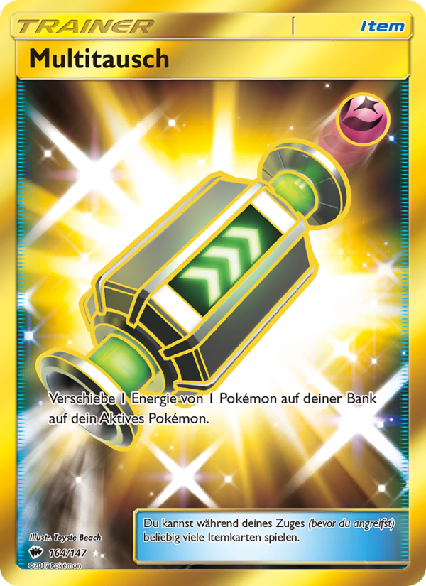 Multitausch 164 — Nacht in Flammen (German Pokémon TCG card)