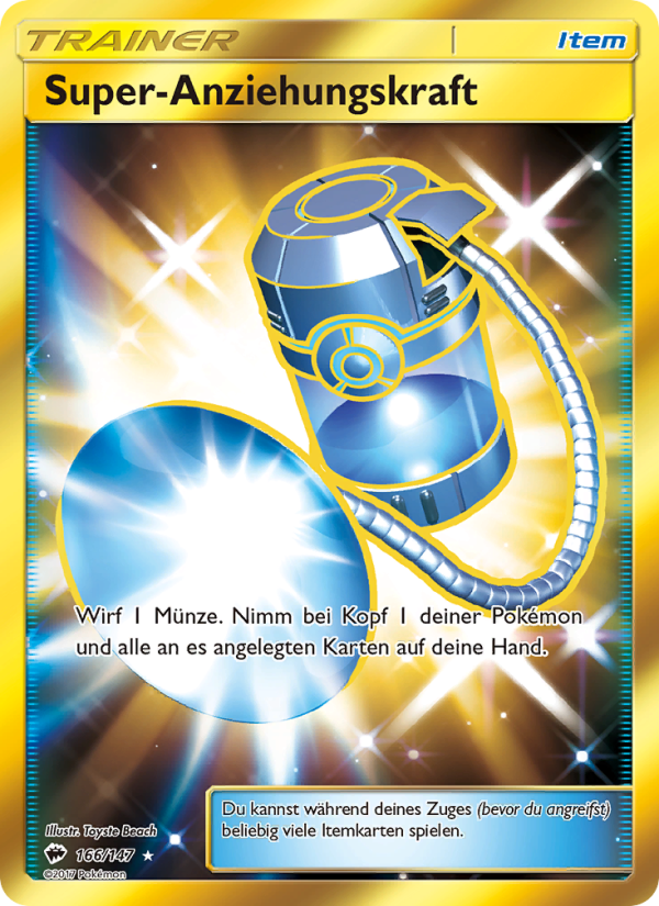 Super-Anziehungskraft 166 — Nacht in Flammen (German Pokémon TCG card)
