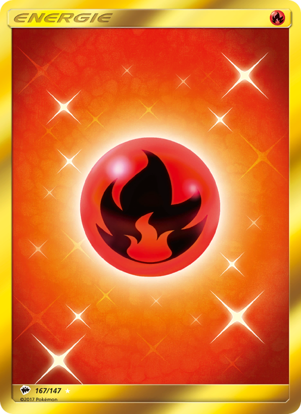 Feuer-Energie 167 — Nacht in Flammen (German Pokémon TCG card)