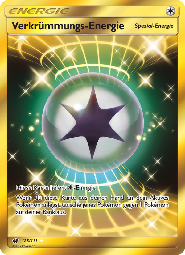 Verkrümmungs-Energie 123 — Aufziehen der Sturmröte (German Pokémon TCG card)
