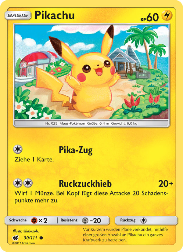 Pikachu 30 — Crimson Invasion (German Pokémon TCG card)