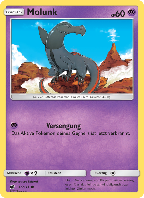 Molunk 46 — Crimson Invasion (German Pokémon TCG card)