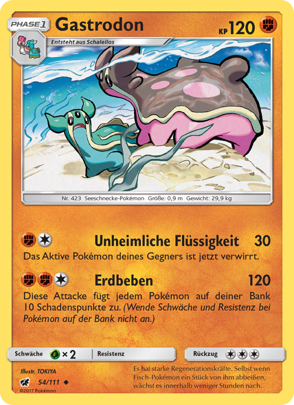 Gastrodon 54 — Crimson Invasion (German Pokémon TCG card)