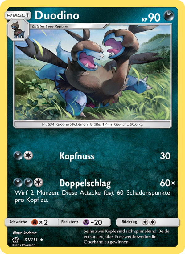 Duodino 61 — Crimson Invasion (German Pokémon TCG card)