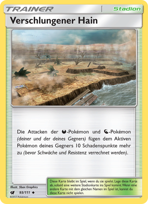 Verschlungener Hain 93 — Aufziehen der Sturmröte (German Pokémon TCG card)