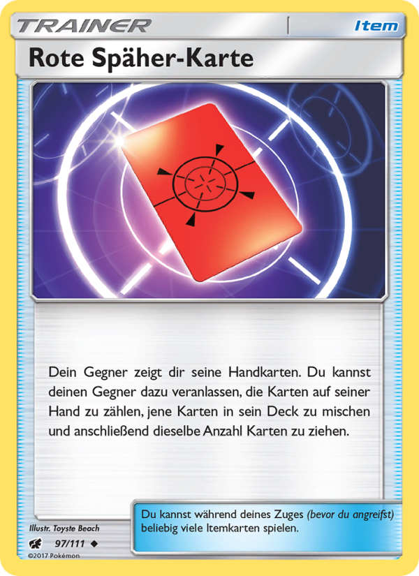 Rote Späher-Karte 97 — Aufziehen der Sturmröte (German Pokémon TCG card)