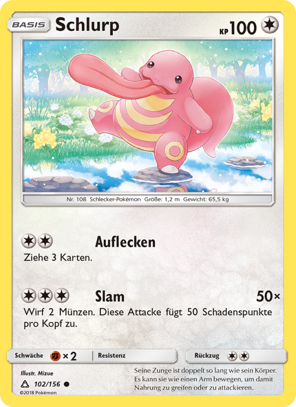 Schlurp 102 — Ultra-Prisma (German Pokémon TCG card)